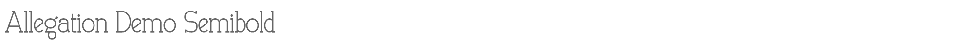 Allegation AllegationDemoSemibold.ttf font preview