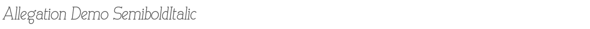 Allegation AllegationDemoSemiboldItalic.ttf font preview