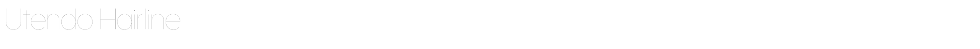 Utendo Utendo-Hairline.ttf font preview