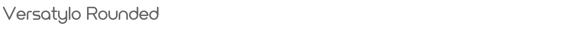 Sample characters Versatylo Rounded Font