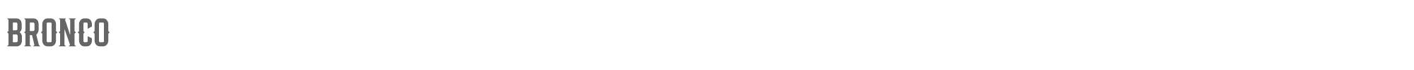 Sample characters Bronco Font