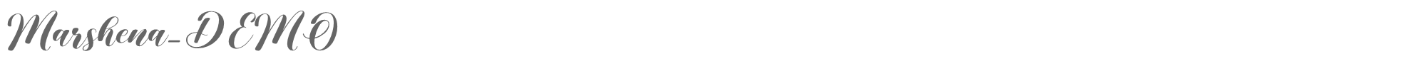 Marshena Marshena_DEMO.ttf font preview
