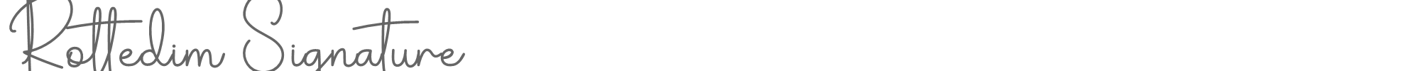 Sample characters Rottedim Signature Font