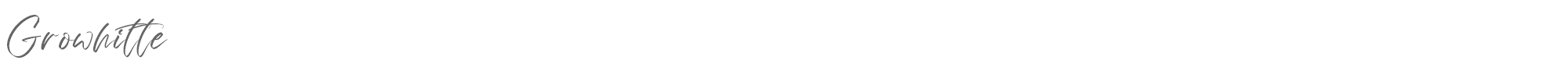 Sample characters Growhitte Font