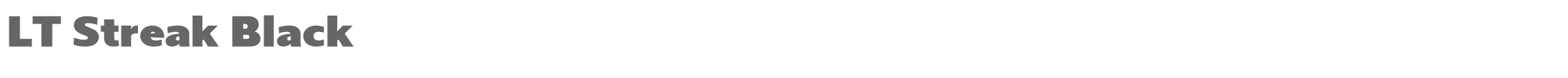 Sample characters LT Streak Font