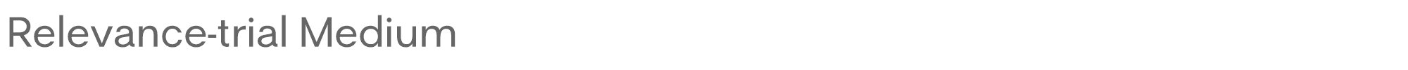 Relevance Relevance-trial-Medium.ttf font preview