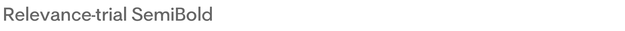 Relevance Relevance-trial-SemiBold.ttf font preview