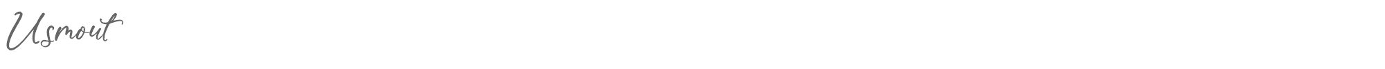 Sample characters Usmout Font