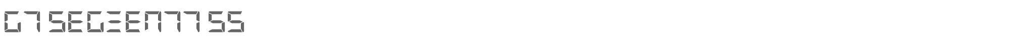 G7 Segment 7 S5 G7_Segment7_S5.ttf font preview