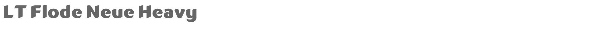 Sample characters LT Flode Neue Font