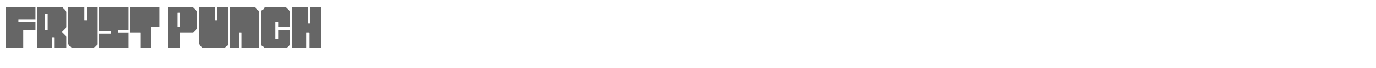 Sample characters Fruit Punch Font