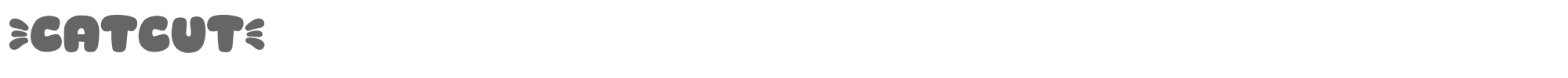 Sample characters Catcut Font