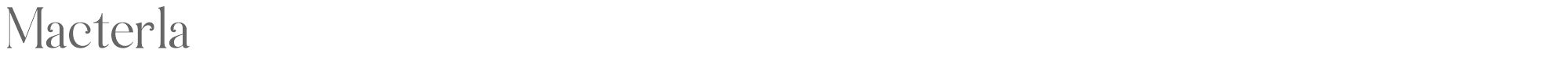 Sample characters Macterla Font