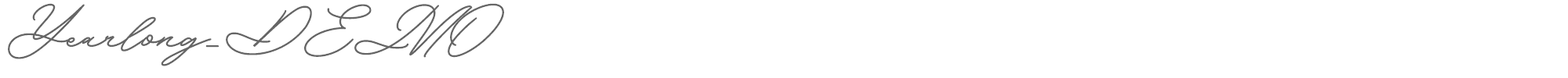 Sample characters Yearlong Font