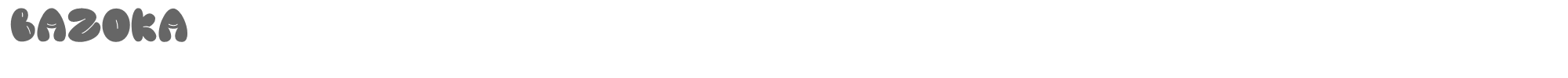 Sample characters Bazoka Font