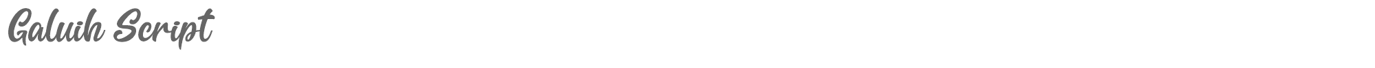 Sample characters Galuih Script Font