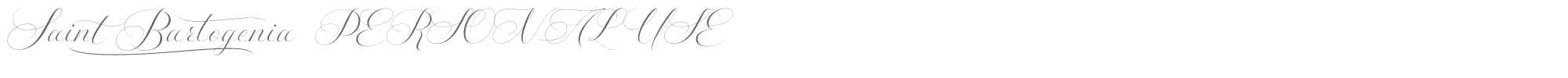 Sample characters Saint Bartogenia Font