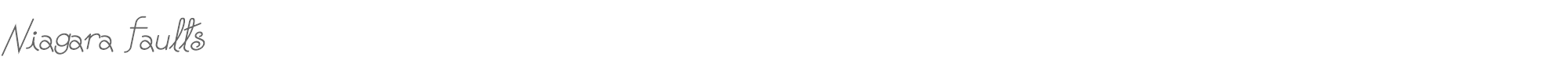 Sample characters Niagara Faults Font