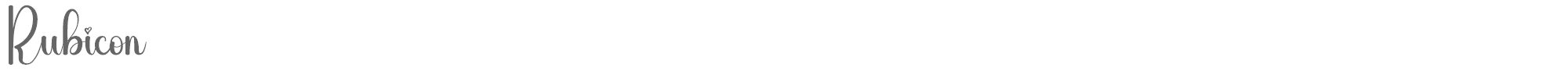 Sample characters Rubicon Font