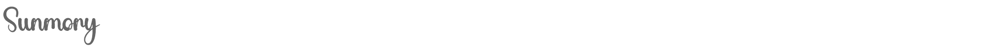 Sample characters Sunmory Font