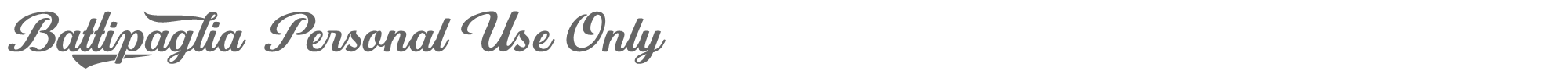 Sample characters Battipaglia Font