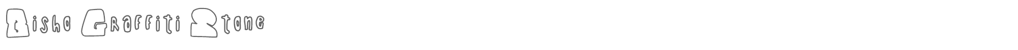 Sample characters Bisho Graffiti Stone Font