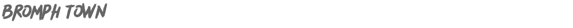 Sample characters Bromph Town Font