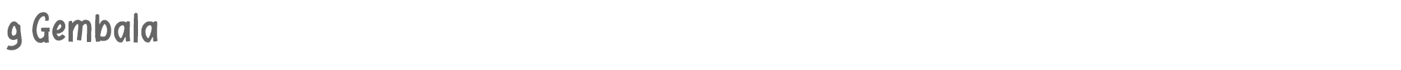 Sample characters g Gembala Font