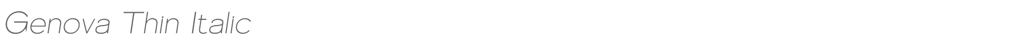 Genova Genova-ThinItalic.otf font preview