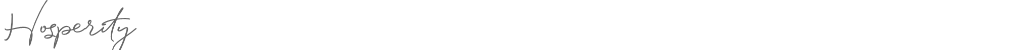 Sample characters Hosperity Font