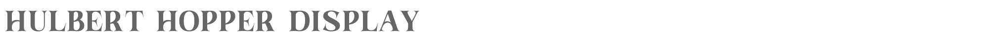 Sample characters Hulbert Hopper Display Font