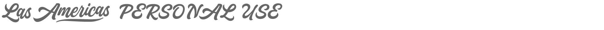 Sample characters Las Americas Font