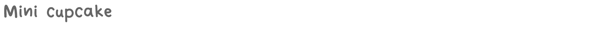 Sample characters Mini Cupcake Font