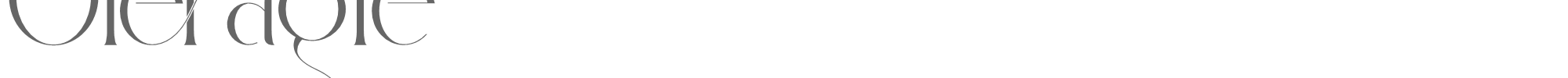 Sample characters Oleragie Font