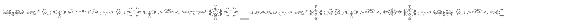 Sample characters Ornamentalist Font