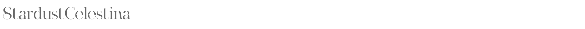 Sample characters Stardust Celestina Font