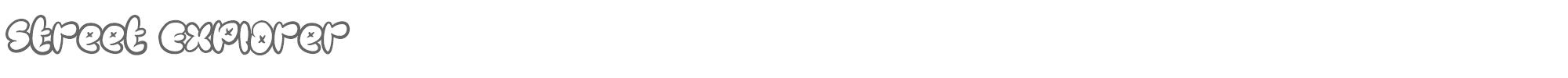 Sample characters Street Explorer Font