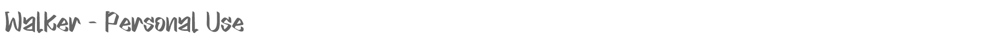 Sample characters Walker Font