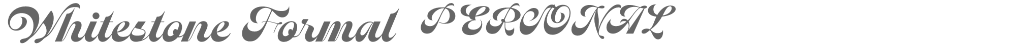 Sample characters Whitestone Formal Font