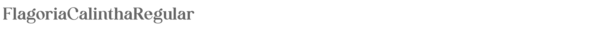 Sample characters Flagoria Calintha Font