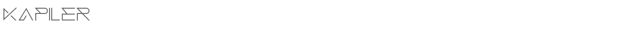 Sample characters Kapiler Font