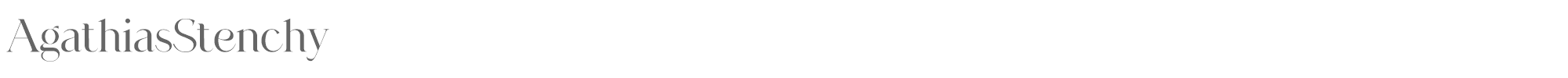 Sample characters Agathias Stenchy Font