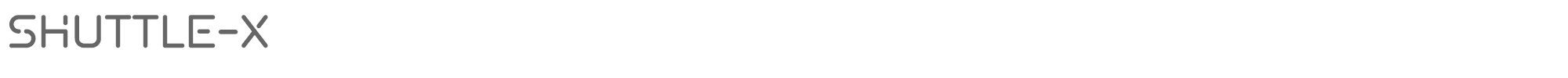 Sample characters Shuttle-X Font