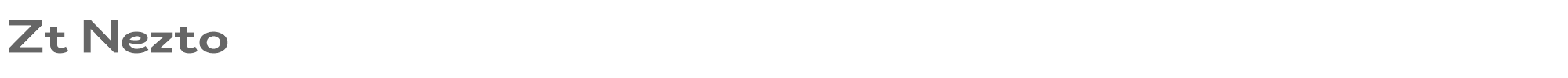 Sample characters Zt Nezto Font