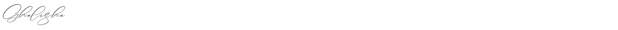 Sample characters Ghalisha Font