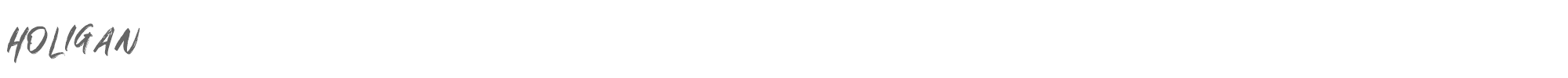 Sample characters Holigan Font