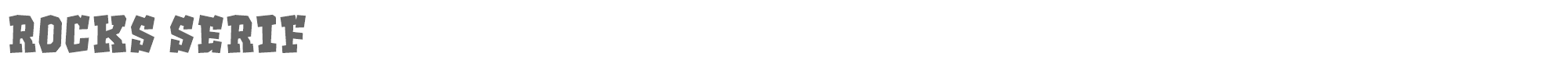 Sample characters Rocks Serif Font