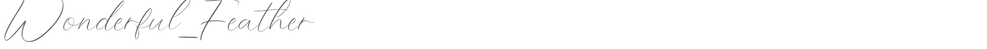 Sample characters Wonderful Feather Font