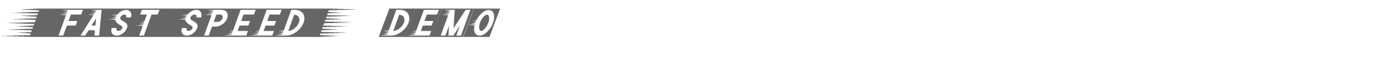 Sample characters Fast Speed Font