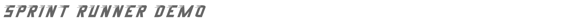 Sample characters Sprint Runner Font